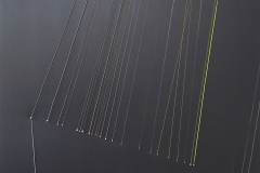 Causality, 2016, 110x90cm, guitar strings, acrylic on canvas